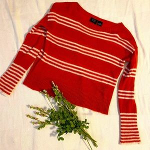Press Orange Striped Sweater